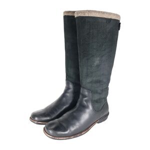 UGG Women's Smithfield US9,5 Black Leather Sheepskin Lined Side Zip Riding Boot